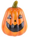 Pumpkin with battery-powered illuminated eyes for Halloween