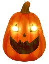 Calabaza con ojos iluminados a pilas para Halloween de 15x20 cm