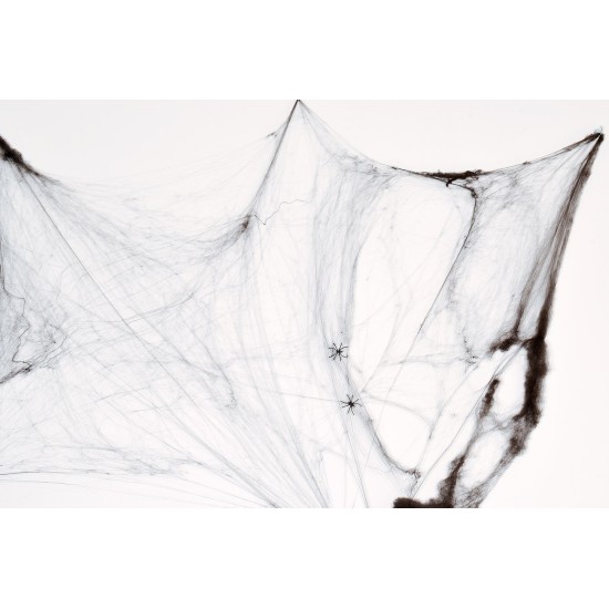 Tela de araña negra con arañas para Halloween 40 gr. Mondo Presepi