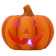 Calabaza con luz LED que cambia de color a pilas para Halloween. 2