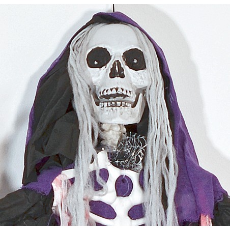 Appendino mostro fantasma con luci e suono Halloween h 100 cm