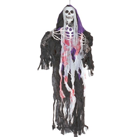 Appendino mostro fantasma con luci e suono Halloween h 100 cm