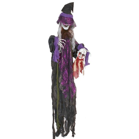 Monstruo fantasma con cabeza en mano luces y sonidos Halloween
