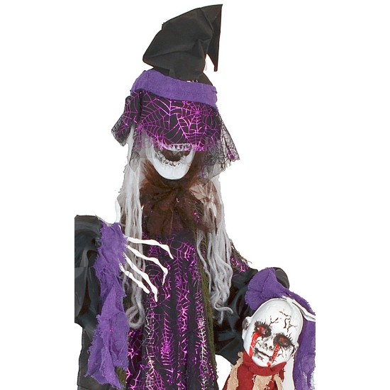 Monstruo fantasma con cabeza en mano luces y sonidos Halloween