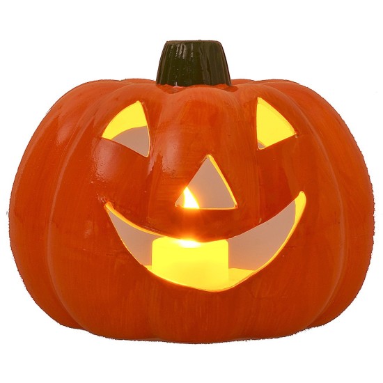Zucca portacandele per Halloween cm 18x15 h Mondo Presepi