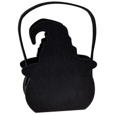 Cesta calabaza bruja para Halloween cm 14x7x18 h Mundo Pesebres 2