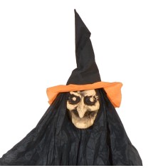 Strega volto chiaro con picchetto per Halloween h 107 cm 2