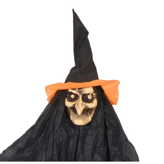 Strega volto chiaro con picchetto per Halloween h 107 cm Mondo