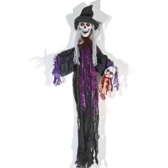Mostro fantasma con testa in mano luci e suono Halloween h 185