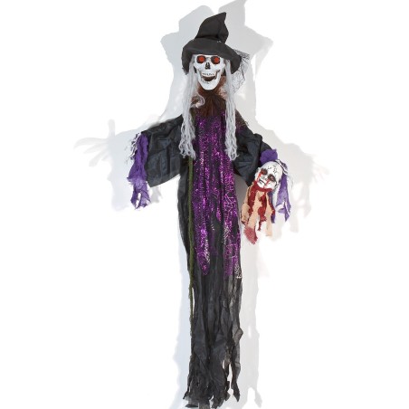 Monstruo fantasma con cabeza en mano luces y sonidos Halloween