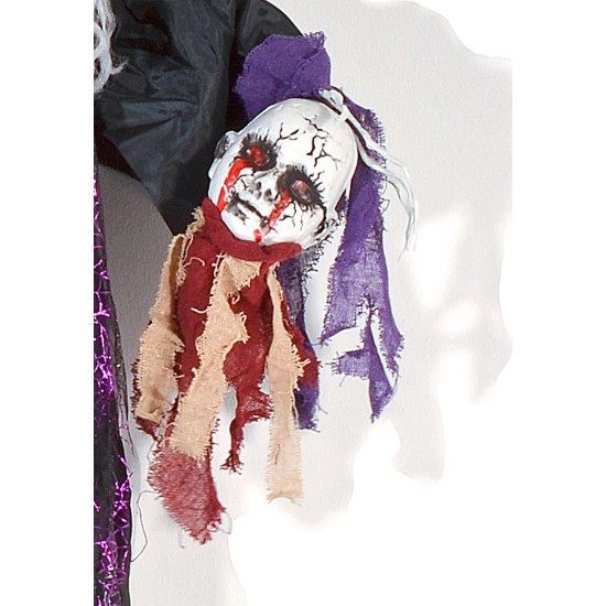 Mostro fantasma con testa in mano luci e suono Halloween h 185