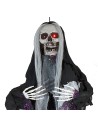 Appendino mostro fantasma nero con luci e suono Halloween h 160