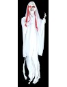 Appendino fantasma bianco con luci e suoni Halloween h 100 cm
