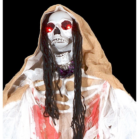 White ghost monster hanger with lights and sound Halloween h