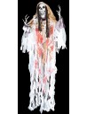 Appendino mostro fantasma bianco con luci e suono Halloween h