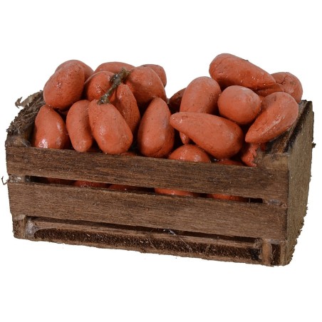 Caja de madera con peras de 4,9x2,8x3 cm h Mundo Pesebres