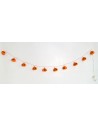 Cadena de 10 calabazas con luces a pilas para Halloween.