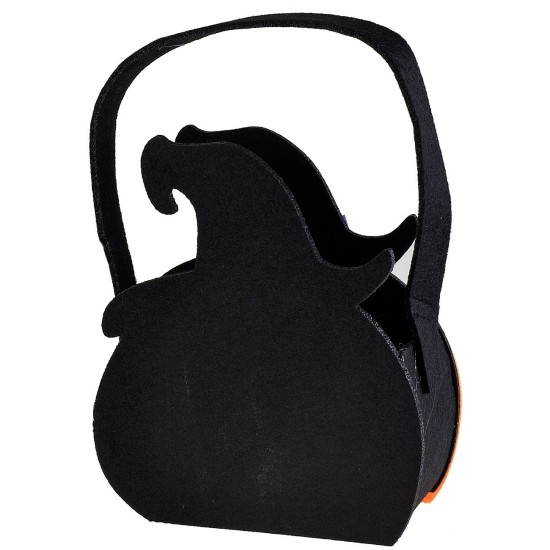 Cesta calabaza bruja para Halloween cm 15x7x17,5 h Mundo Pesebres