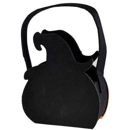 Cestino zucca strega per Halloween cm 15x7x17,5 h Mondo Presepi