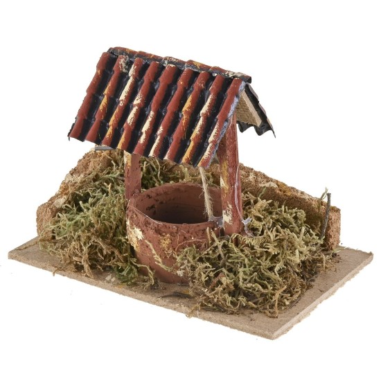 Pozzo con tettoia cm 15x10x10,5 h pozzo, altezza, statue