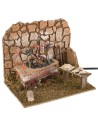 Fuoco funzionante con spiedo cm 20x14x17 h