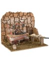Fuoco funzionante con spiedo cm 20x14x17 h