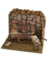 Fuoco funzionante con spiedo cm 20x14x17 h