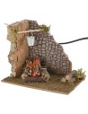 Corner fire working with flame effect lamp 15x10x12.5 cm h