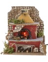 Horno con lámpara efecto llama funcionando cm 15x10x17 h