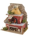 Horno con lámpara efecto llama funcionando cm 15x10x17 h