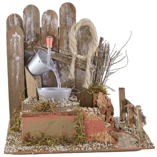 Fontana funzionante con secchi cm 20x14x19 h Mondo Presepi