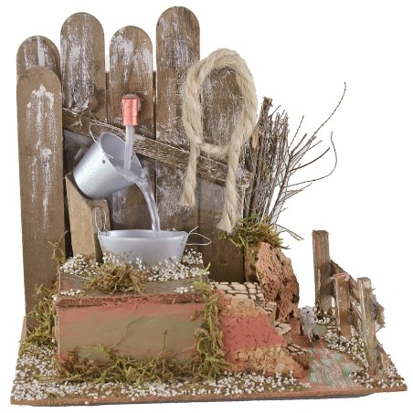 Fontana funzionante con secchi cm 20x14x19 h