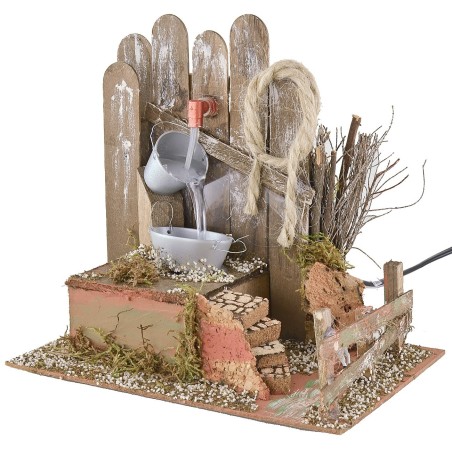 Fontana funzionante con secchi cm 20x14x19 h Mondo Presepi