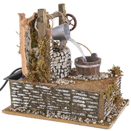 Pozzo funzionante con secchi e tinozza cm 20x13,5x19 h Mondo