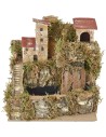 Paesaggio con cascata a velo funzionante cm 24x21x25 h