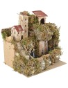 Paesaggio con cascata a velo funzionante cm 24x21x25 h