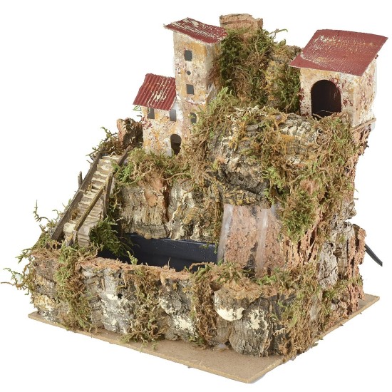 Paesaggio con cascata cm 24x21x25 h