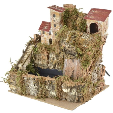 Paesaggio con cascata cm 24x21x25 h