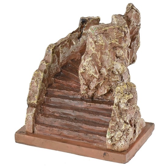 Scala in resina tra le rocce cm 9,5x6,5x10,5 h