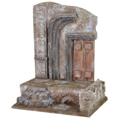 Ancient temple ruin with door 24x16.5x30h cm for statues 2
