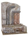 Rudere di tempio antico con portone cm 24x16,5x30 h per statue