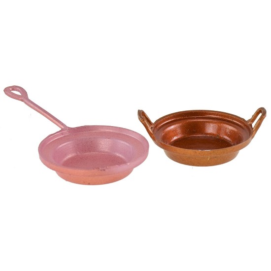 Juego de 2 cacerolas color cobre ø 3,5 cm Mundo Pesebres