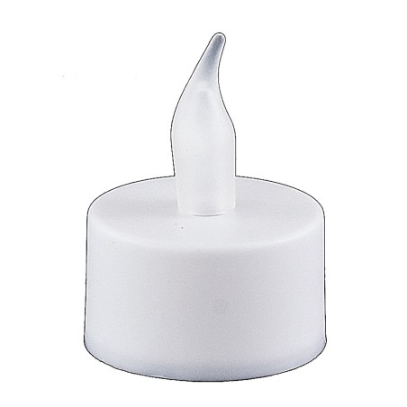 White tealight ø 3.7 cm with battery-powered tealight flame
