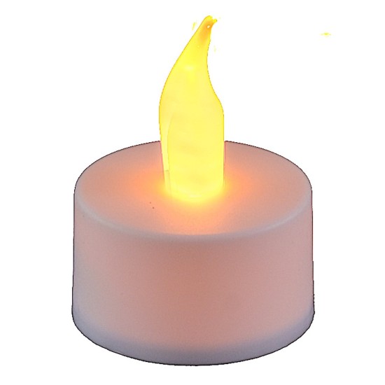 White tealight ø 3.7 cm with battery-powered tealight flame