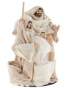 Natività con vestiti in tessuto cm ø 10x16,5 h