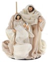Natività con vestiti in tessuto cm ø 10x16,5 h