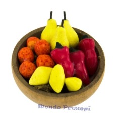 Wooden bowl with fruit ø 3 cm