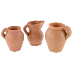 Set 3 anfore in pvc h 3-3,5 cm Mondo Presepi