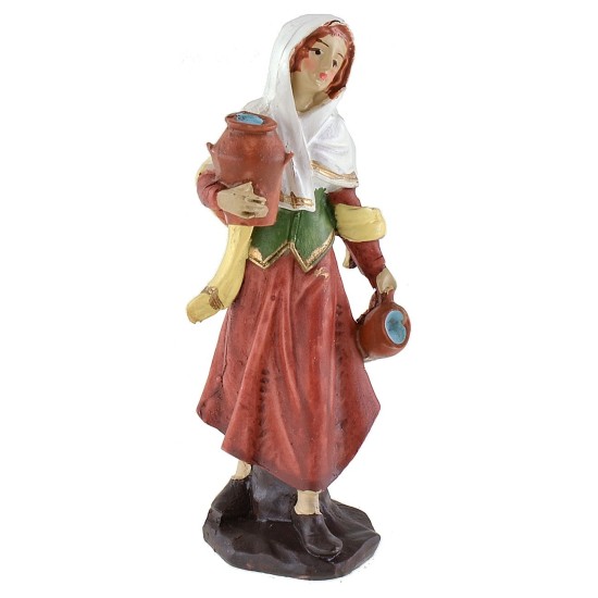 Pozzo in resina con donna serie 10 cm Mondo Presepi
