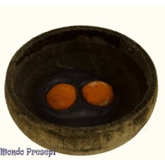 Wooden bowl with egg yolks ø 2.5 cm